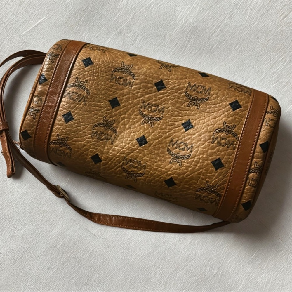 MCM Visetos Barrel Crossbody Bag - Picture 3 of 13
